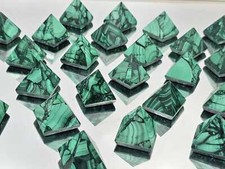 Malachite crystal pyramid