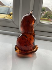 Wedgwood Amber Glass Cat