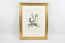 Q40H28- Frank Dehrens woodcut Jung Bavaria autographed dated 1919 