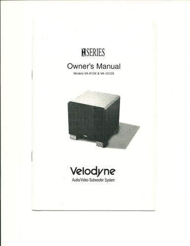 Velodyne subwoofer owner - velodyne,