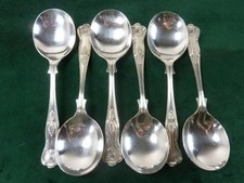 6 Nice Vintage Soup Spoons