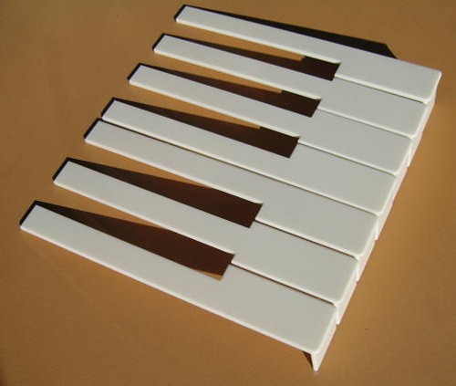 Piano key tops with - piano,