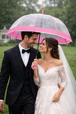 Clear Dome PVC Umbrella | See