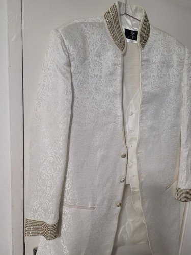 White wedding sherwani - white,