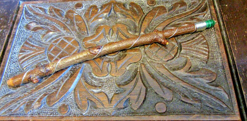 Handmade wand with malachite - handmade,