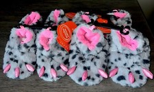 Infant Girls Bootie Slippers Shoe Size 2 3 4 5 6 Gray Cheetah Monster Claw NWT
