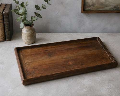 Vintage wood serving tray - serving,