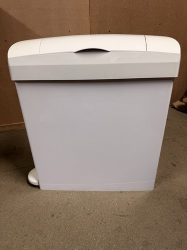 White slimline sanitary waste - white,