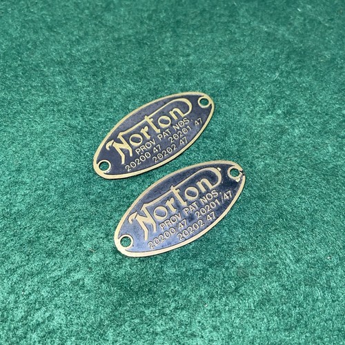 Norton roadholder fork badges - norton,