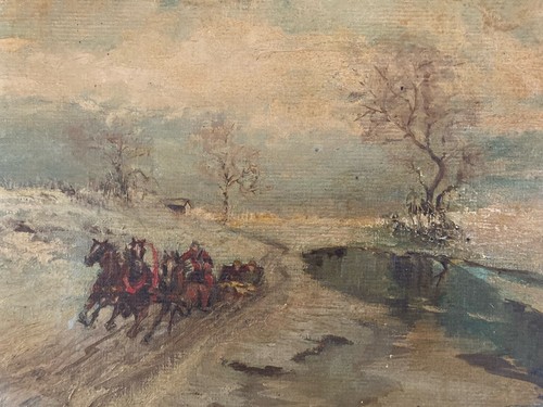 Oil painting 1950 russian - painting,