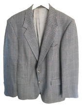 Magee Pure Wool Jacket Men Size 44" Chest Sports Tweed Houndstooth Country