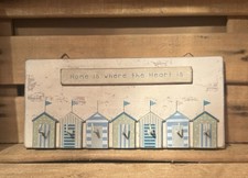 Beach Hut Wall Hanging - Aged