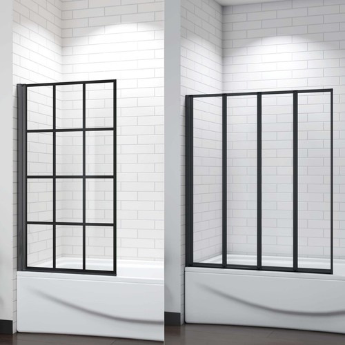 Bath shower screen - shower, black