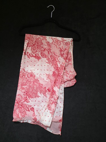 Vintage red chiffon scarf - vintage,