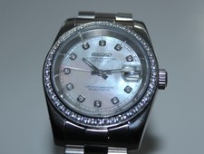 Custom Mother Of Pearl SEIKO Mod Nh35 Fast Fast Shipping