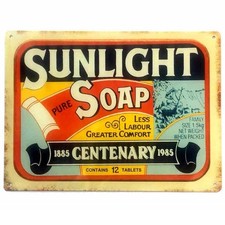 Sunlight Soap Tin Sign Metal