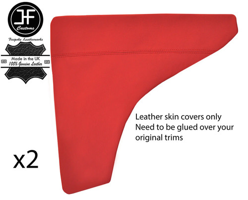 Red real leather rear - red, door