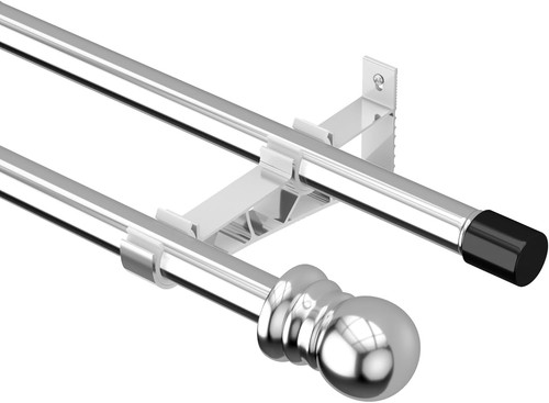 Double curtain pole - double,