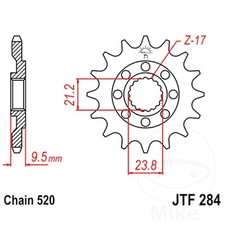 JT Front Sprocket 15 Tooth 520