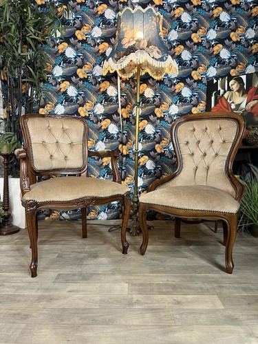 Vintage upholstered accent - 2,
