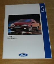Ford Brochure 1993 Fiesta XR2I Escort XR3I Mondeo Granada Scorpio 2.9i Cosworth