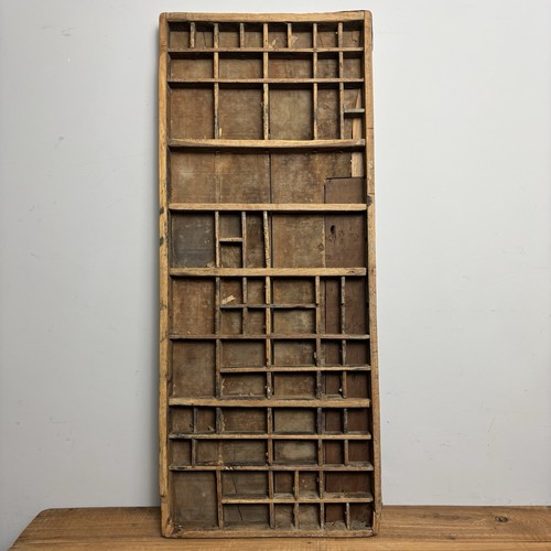 Vintage wooden printers tray - wooden,