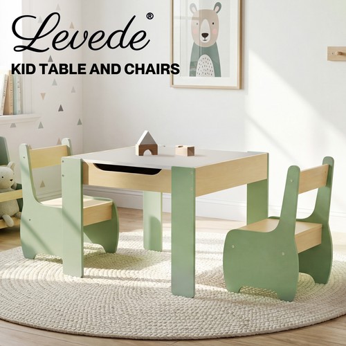 Levede kids table and chair - kids,