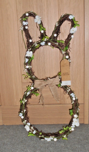 Easter bunny shaped wreath - shaped,