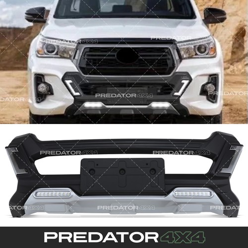 Gloss black front bumper bull - black,