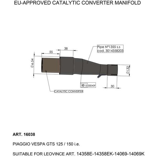 Leovince catalytic converter - leovince,
