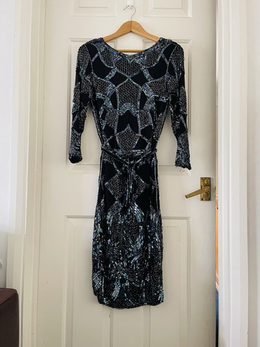 Vintage sequin beaded dress - beaded,