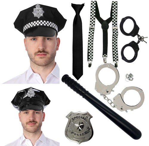 Police fancy dress hat - fancy,