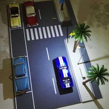 Diorama 1/64 Car Garage Model LED Lighting Car Parking Lot Display Scene Model