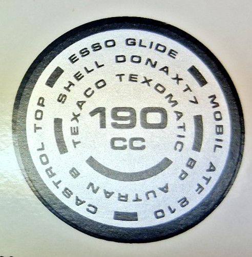 Top fork nut sticker - , 190cc