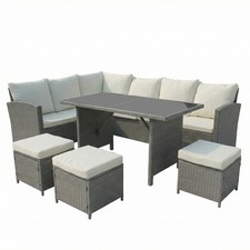 9 Seats Rattan Corner Sofa Set