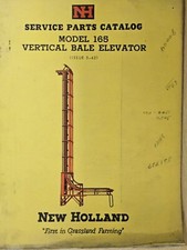 New Holland Service Parts Catalog, Model 165 Vertical Bale Elevator, Vintage...