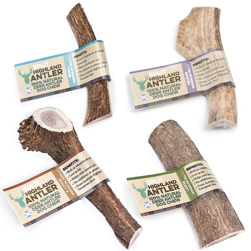 Dog antler chews highland 100 - antler, 100%