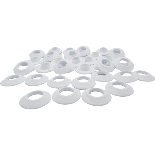 White plastic snap - snap, eyelets