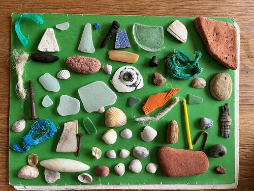 Beach finds craft collage - finds,