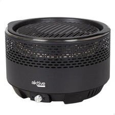 Barbecue Portatile Aktive Rotonda Senza fumo Nero Acciaio inossidabile Ferro 