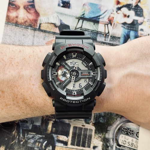 Casio shock 110 1a black - casio, ga-110-1a