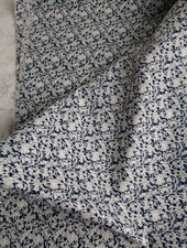 Rare Vtg Liberty Tana Lawn Remnant Friston Floral 85x90cm Black White Crafts