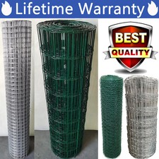 PVC Coated Wire Mesh Fencing Green Galvanised Garden Fence Welded Wire Mesh UK