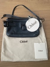 Chloe Mini Paddington Clutch Bag In Bleu Nuit New With Tags