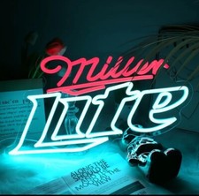 Neon Beer Sign Light, Pub Bar