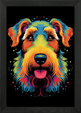 Airedale Terrier Dog Framed