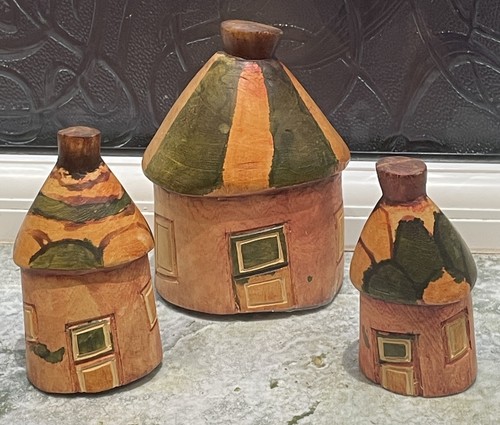 Mini wooden round hand painted - mini,
