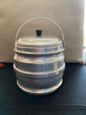 Vintage Silver Metal Biscuit