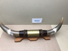 Vintage Mounted Steer Bull Horns Cowboy Western Decor