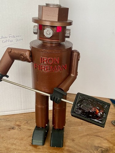 Iron fireman walking robot - fireman,